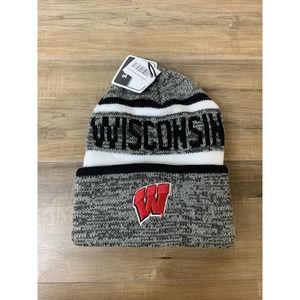 Wisconsin Badgers Stocking Cap Knit Beanie Winter Cap - Gray - NWT